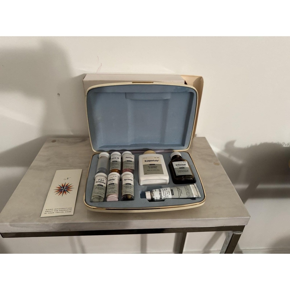 Vintage Upjohn Doctor's Travel Medical Kit – Pharma Sample Case w/ Og Packaging